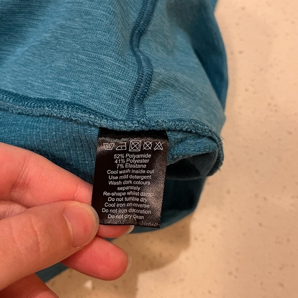 SOLD Alphalete | Revival High-Waist Seamless Leggings in Cayman Blue Size Medium - Picture 6 of 8